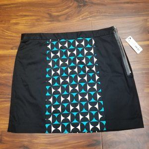 Worthington NWT Womens Geometric Skirt Multicolor Size 16